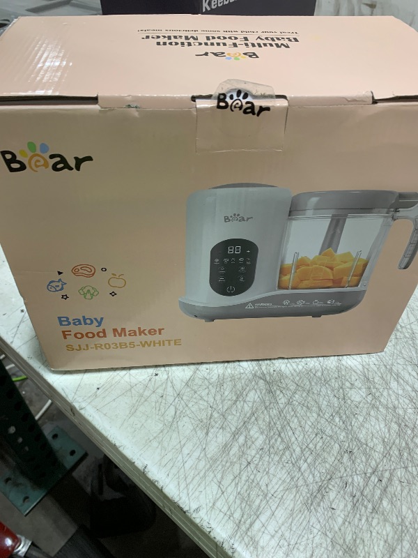 Photo 1 of BEAR 2024 Baby Food Maker | One Step Baby Food Processor Steamer Puree Blender | Auto Cooking & Grinding | Baby Food Puree Maker with Self Cleans | Touch Screen Control, White