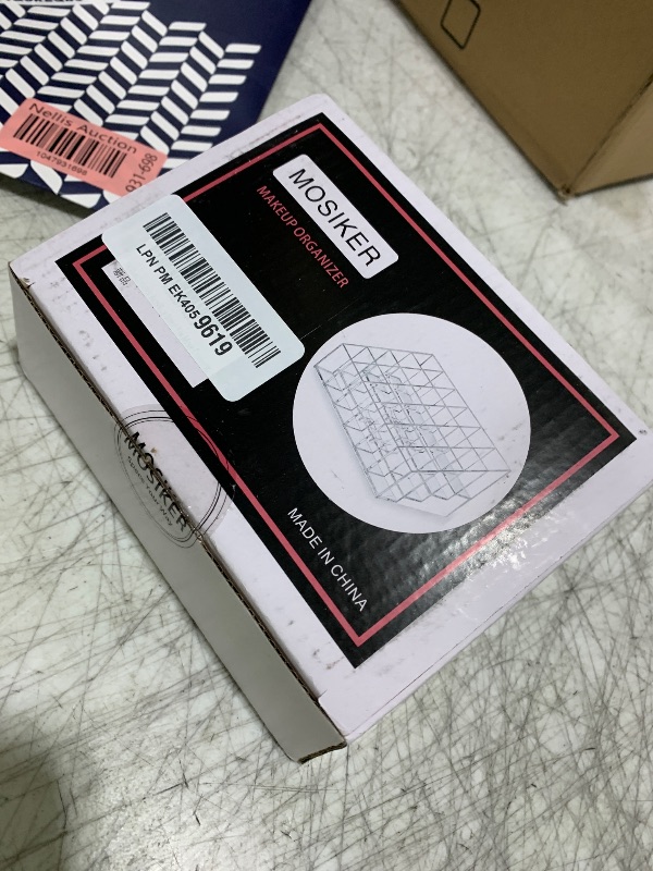 Photo 1 of MOSIKER Lipstick Organizer,Small Clear Plastic Compact Lip Gloss Chapstick Perfume Sample Mascara Holder with 24 Slots