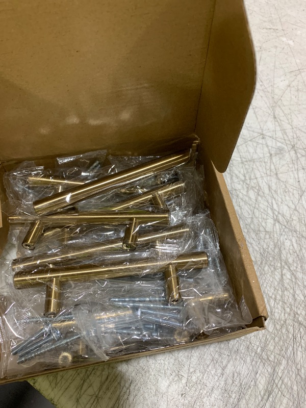 Photo 1 of goldenwarm 15 Pack Champagne Bronze Cabinet Pulls Gold Cabinet Handles 3 inch(76mm) Champagne Drawer Handles Brushed Bronze Drawer Pulls Kitchen Bathroom Bedroom Furniture Hardware