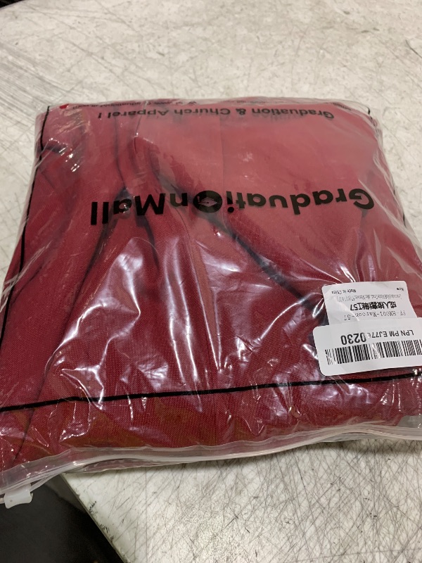 Photo 1 of GraduationMall Matte Graduation Gown Cap Tassel Set 2025 for High School and Bachelor Maroon 57(6'0"-6'2")