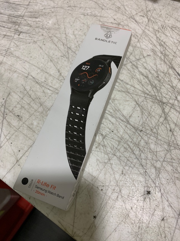 Photo 1 of Bandletic Magnetic Silicone Band Compatible with Samsung Galaxy Watch 7 6 5 4 FE 40mm 44mm/for Galaxy Watch 6 4 Classic 43mm 47mm 42mm 46mm/Watch 5 Pro 45mm, 20mm No Gap Strap for Men Women, Black
