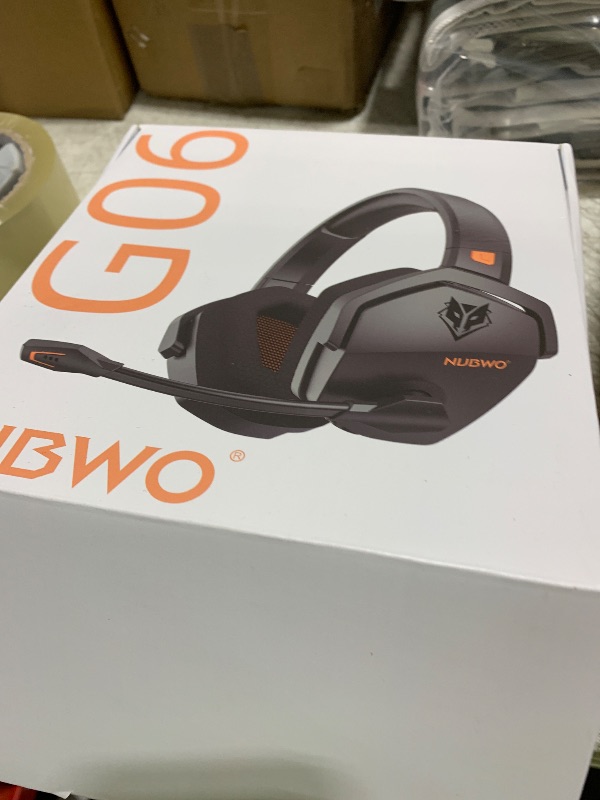 Photo 1 of NUBWO G06 Dual Wireless Gaming Headset with Microphone for PS5, PS4, PC - 23ms Low Latency Audio - 100-Hour of Playtime - 50mm Drivers (Black-Orange)