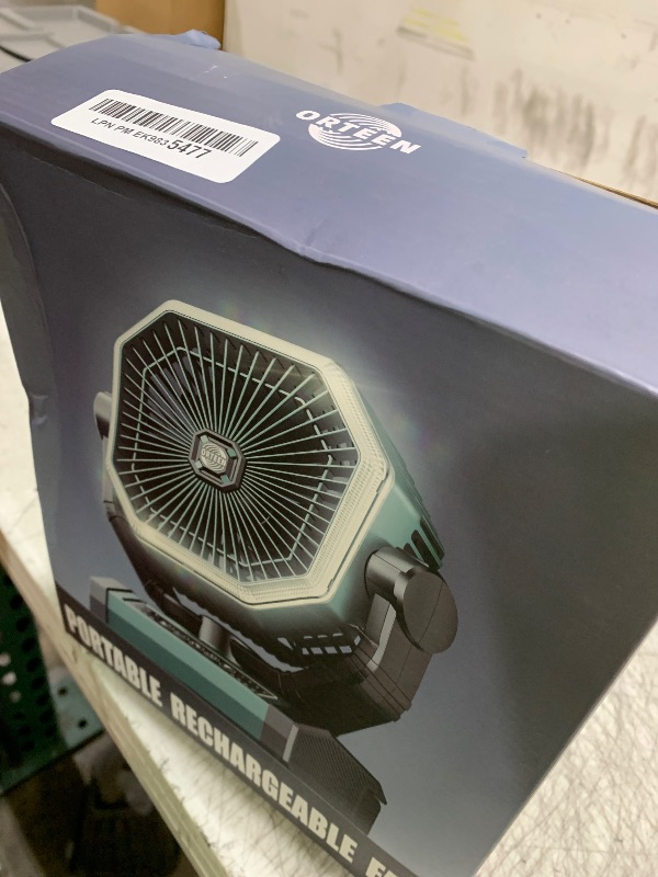Photo 1 of Portable Rechargeable Fan - 9-Inch Camping Fan for Tent, 20000mAh(60Hrs) Battery Operated for Camping, Auto Oscillation Cordless, Tent Fan with Remote/Light, 4 Speeds, 4 Timing, Outdoor