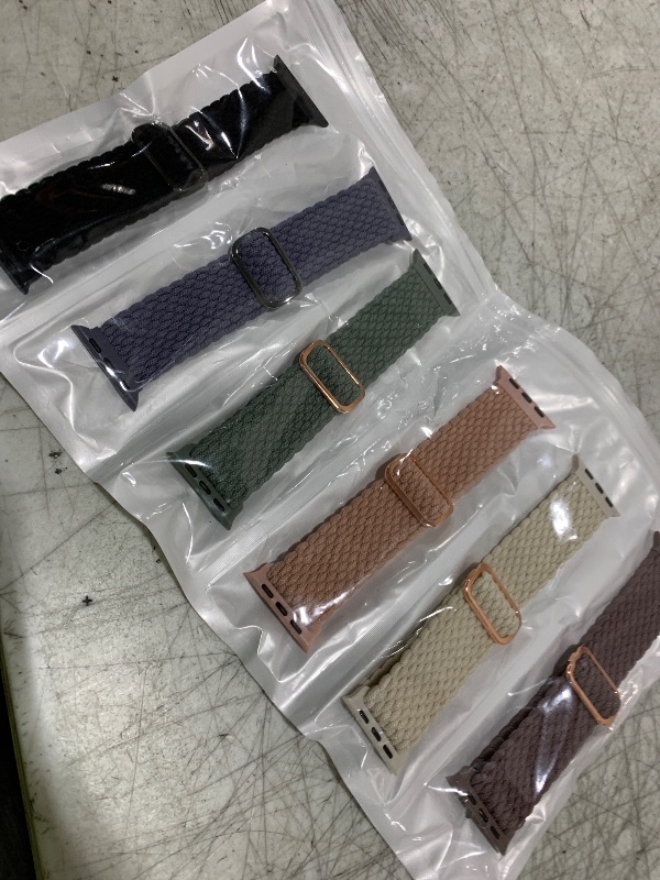 Photo 1 of Odbeai Compatible with Apple Watch Bands for Women Solace Stretchy Braided Fabric 40mm 44mm 45mm 41mm 42mm 38mm 46mm 49mm, Stretchy Braided Fabric Strap for iWatch Series 10 9 8-1 SE Ultra/Ultra 2