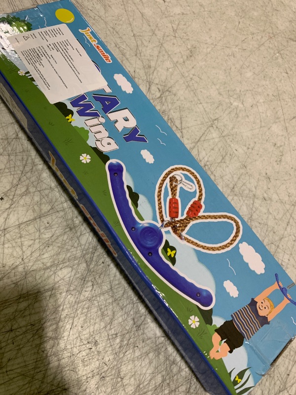 Photo 1 of Ninja Swing-Twister 360° Spin Handle: Kids Slackline Accessories & Swing Attachment - Activate Ninja Powers with Epic Twist-Spin Flips! (Blue - Backyard/Playground Hang Toy)