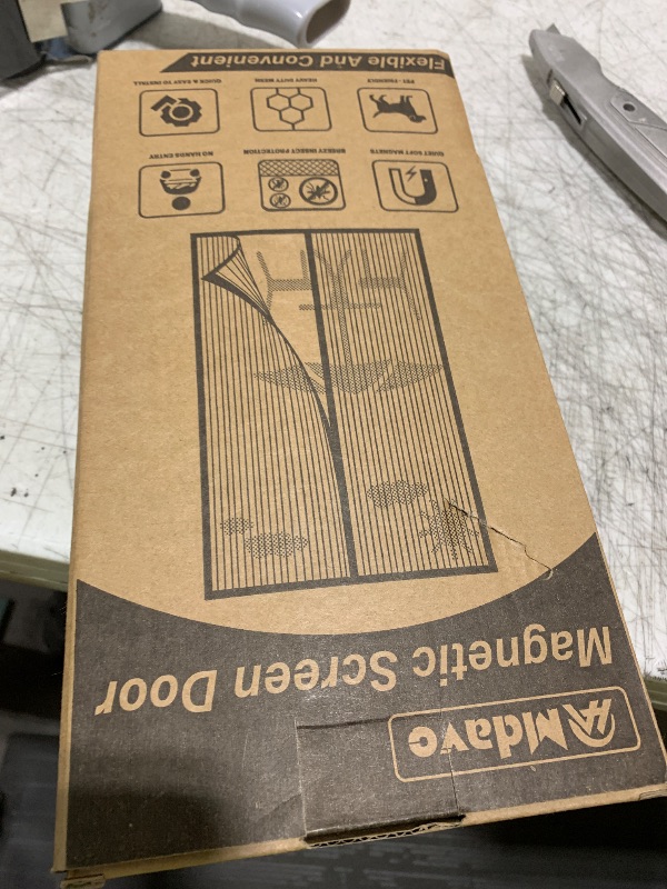 Photo 1 of Magnetic Screen Door, Heavy Duty Door Screen Magnetic Closure Keep Bugs Out,Pet & Kid Friendly?Hands Free Door Screen Fit Door Size 36 x 96 Inches ?Black