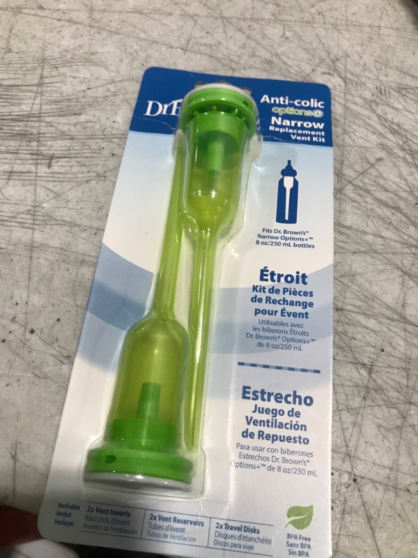 Photo 1 of Dr. Brown's Natural Flow Options+Replacement Vent Kit, Narrow, 2 Count (Pack of 1)