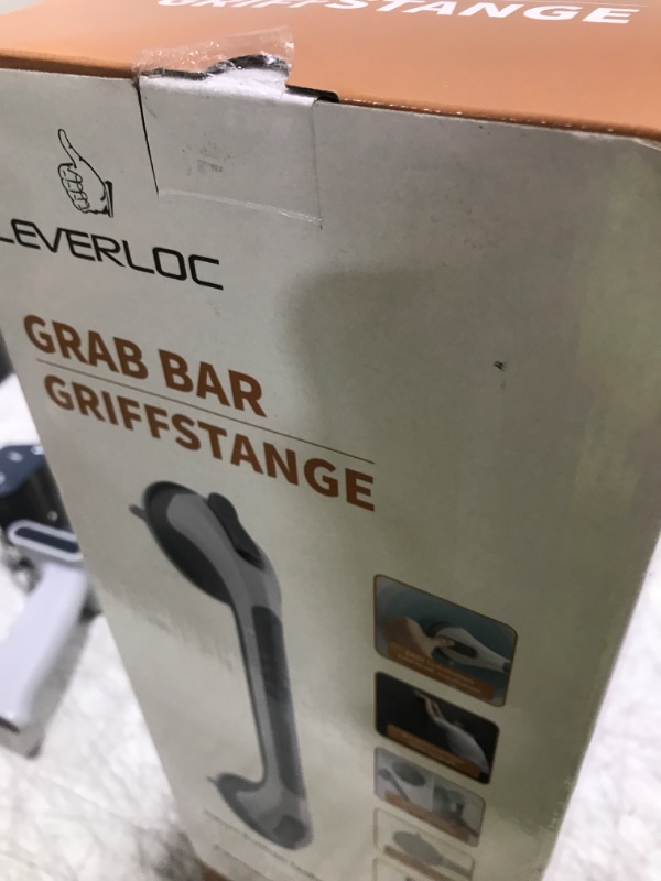 Photo 1 of LEVERLOC 2 Pack Shower Grab Bars for Bathtubs and Showers, Easy to Install Suction Shower Handles for Bathroom Removable Handrails for Seniors Elderly Heavy Duty Safety Grip Waterproof Drill Free Gray