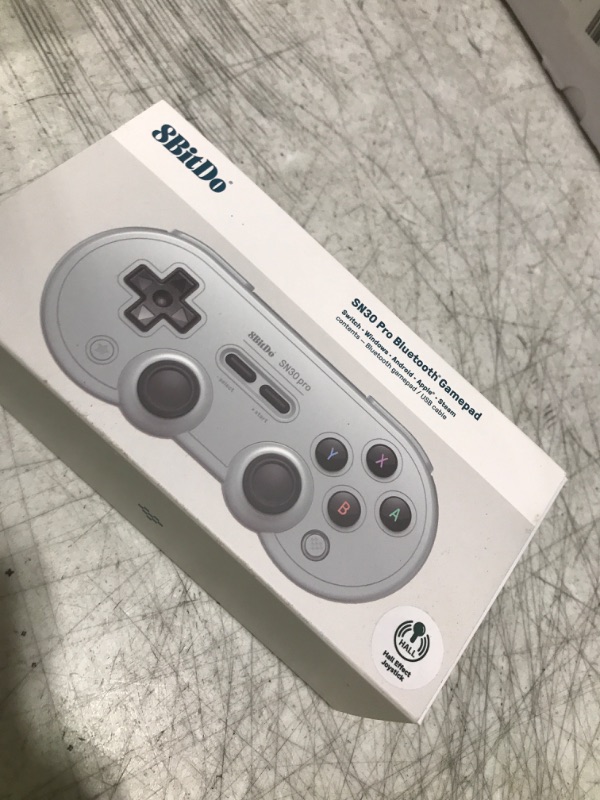 Photo 1 of 8Bitdo Sn30 Pro Wireless Bluetooth Controller, Hall Effect Joystick Update, Retro Gamepad for Switch/Switch 2, PC, Steam Deck, Android, Raspberry PI, iPhone, iPad, macOS and Apple TV (Gray Edition)
