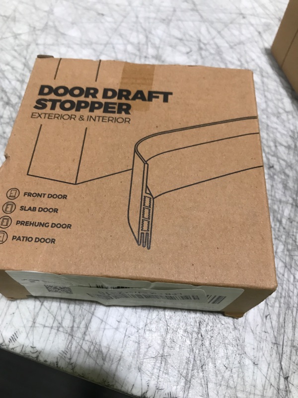 Photo 1 of Holikme Door Draft Stopper Under Door Draft Blocker Insulator Doors Sweep Weather Stripping Noise Stopper Strong Adhesive, White