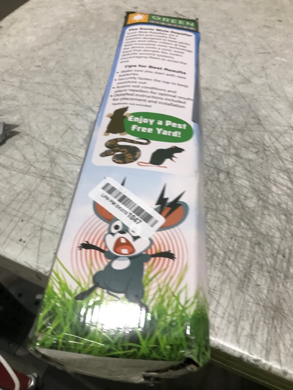 Photo 1 of 4 Pack Sonic Mole Chaser - Battery Operated Pest Repeller Stake, Scares Away Moles, Voles, Gophers and Rats by GreenLighting (Metal & Green)
