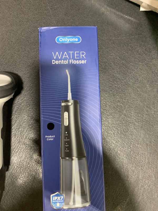 Photo 1 of Onlyone Water Dental Flosser, 300ML Portable Oral Irrigator for Teeth, 4 Modes and 5 Jet Tips,Rechargeable Irrigation Cleaner,Electric Flossing Machine Power Flossers & Irrigator Accessories Black