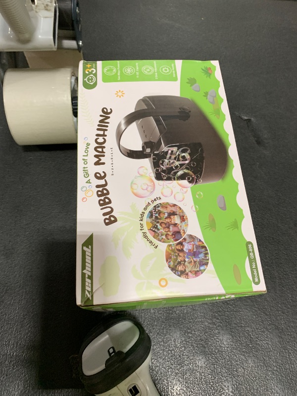 Photo 1 of Bubble Machine Durable Automatic Bubble Blower, 18000+ Big Bubbles Per Minute Bubbles for Kids Toddlers Bubble Maker Operated by Plugin or Batteries Bubble Toys for Indoor Outdoor Birthday Party
