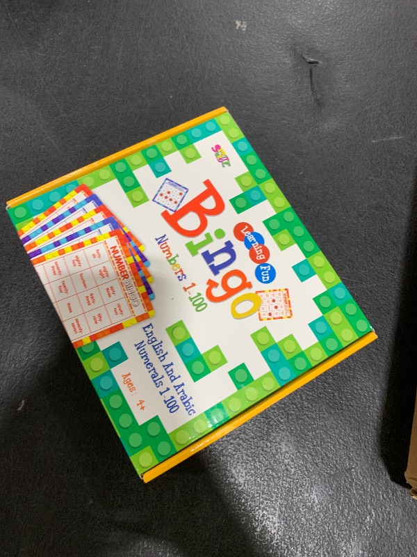 Photo 1 of SpriteGru Number Bingo Game, 1-100 Board Game Learn & Count to Read 2 Versions Recognition Game for Kids 5-12, Perfect for Classroom & at Home