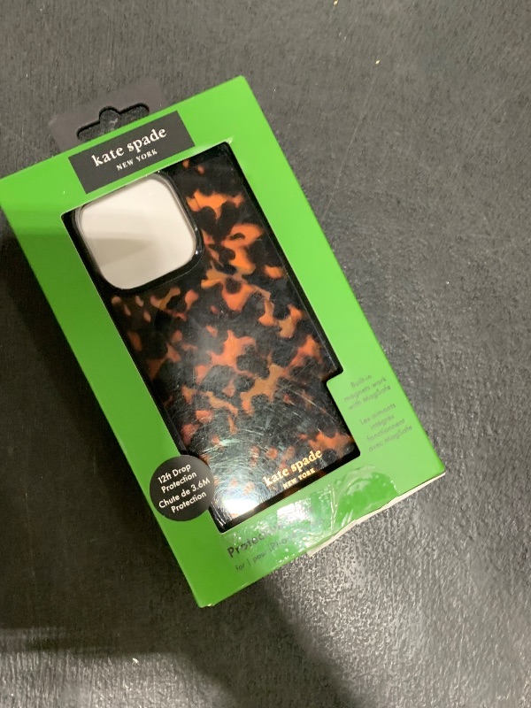 Photo 1 of kate spade new york iPhone 16 Pro Case - Compatible with MagSafe - Designer Phone Case - Tortoise