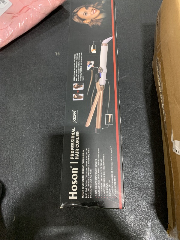 Photo 1 of 3/4 Inch Curling Iron Professional, Ceramic Tourmaline Curl Wand Barrel, Hair Curler Iron for Short Hair,Glove Include, Glove Include, Gold