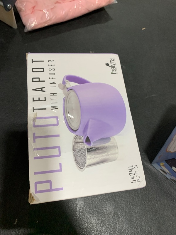 Photo 1 of Tealyra - Pluto Porcelain Small Teapot Violet - 18.2-ounce (1-2 cups) - Matte Finish - Stainless Steel Lid and Extra-Fine Infuser To Brew Loose Leaf Tea - 540ml