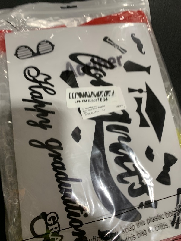 Photo 1 of 20 Pack Clear Balloons Transparent Bobo Balloons 20 Inch with 12 Sheet Congrats Grad Bobo Balloon Stickers and White Ribbon for Birthday Graduation Wedding Party Decorations Supplies