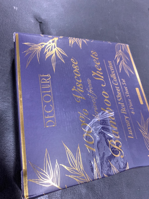Photo 1 of DECOLURE 100% Viscose Derived from Bamboo Sheets Full Size 4pcs - Ultra Soft & Luxuriously Cooling, 17" Deep Pocket, Double Stitching, Perfect for Hot Sleepers - Full Bed Sheets (White)