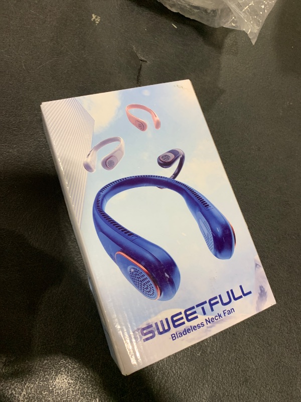 Photo 1 of SWEETFULL Portable Neck Fan 360° Cooling Bladeless Personal Fan | No Hair Twisting - 4000mAh USB Rechargeable Wearable Fan for Travel, Birthday Gifts for Men, Women, Mom, and Dad