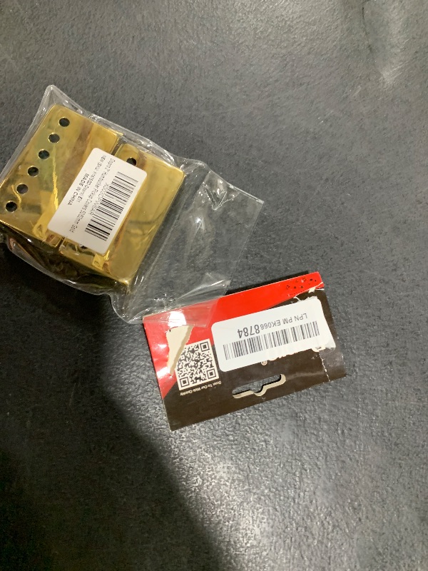 Photo 1 of Dopro Set of 2 Metal Humbucker Guitar Pickup Cover Brass Humbucker Pickup Covers 50mm/52mm Pole Spacing for Epi Les Paul Gold