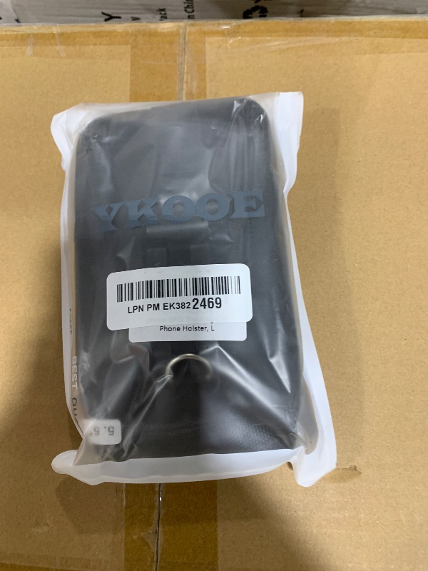 Photo 1 of ykooe Cell Phone Holster Compatible with iPhone 16 15 14 13 12 & Pro Models- Belt Clip and Card Holder, Black, L