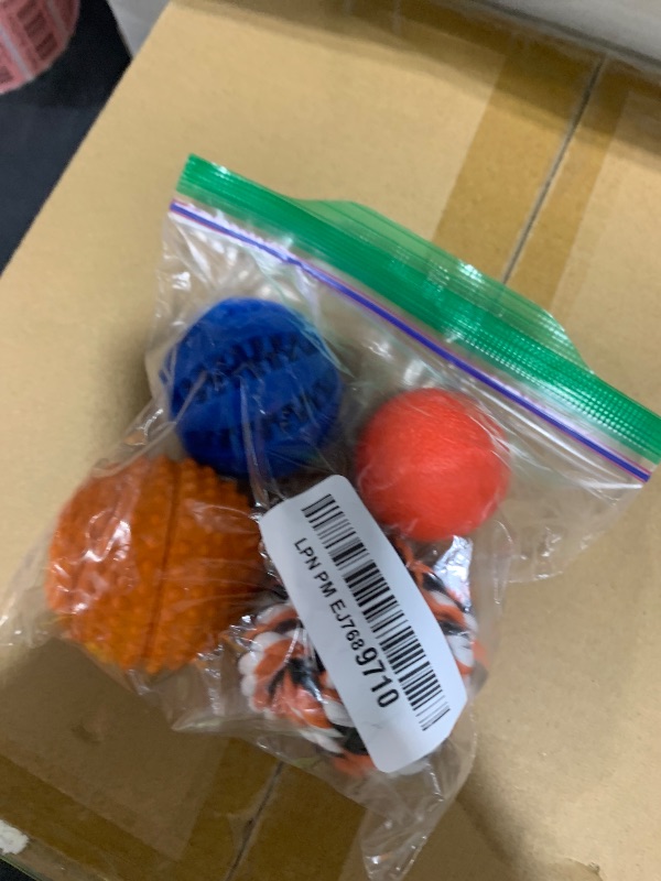 Photo 1 of Volacopets Puppy Balls - Pack with Different Functions & Teething Toys for Small Dogs, Squeaky Dog Balls, Rubber Chew Toys for Enrichment