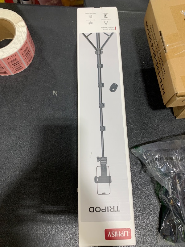 Photo 1 of Liphisy 64” Tripod for Cell Phone & Camera, Phone Tripod with Remote and Phone Holder, Sturdy & Stable Height Adjustable Multi-Angle Shot Selfie Stick Tripod for Video Recording