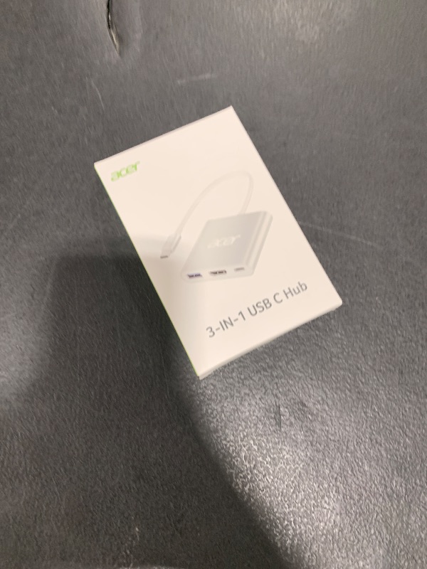 Photo 1 of Acer USB C Hub, 3 in 1 USB C to HDMI Multi-Port Adapter,with 5Gbps USB 3.0 GEN1 Data Port, 4K HDMI Port and PD Max 100W Charging for USB C Phones, Tablets, iPad Pro, MacBook Pro, Acer Laptops and More