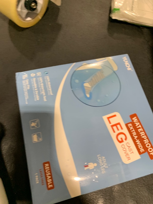 Photo 1 of YUNCHI Upgraded Extra Wide Full Leg Cast Cover for Shower after Knee Surgeries with Non-Slip Bottom for Leg Wounds, Bandage, Large Cast, Knee Immobilizer/Brace, Walking Boots, Reusable