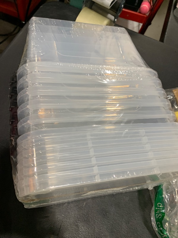 Photo 1 of Sosody 6 Quart Plastic Storage Bins with Handles, Small Clear Lidded Storage Bins, 6 Packs