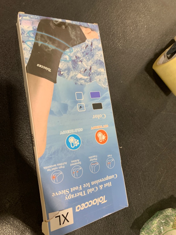 Photo 1 of Ankle Foot Ice Pack Wrap for Injuries, Reusable Gel Ice Pack for Hot and Cold Therapies, Flexible Cold Pack for Achilles Tendonitis,Plantar Fasciitis,Swelling,Sprained,Post-Surgery Recovery