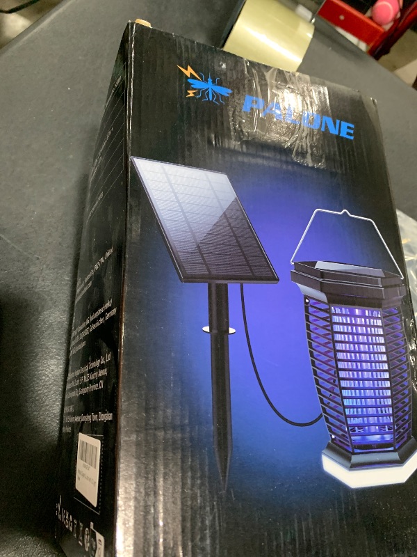 Photo 1 of PALONE Solar Bug Zapper Outdoor, 3 in 1 Mosquito Zapper with 3.5m Extended Solar Panel, 4500V Electric Bug Zapper Indoor, Fly Zapper with 7 Lighting Modes for Camping Outdoor