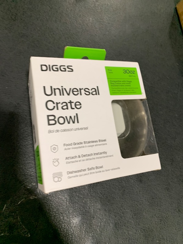 Photo 1 of Diggs Crate Bowl for Dogs - Clip on Pet Bowl for Water & Food - Puppy Training Necessities - Spill-Resistant, Universal Dog Crate Accessories (30oz.)