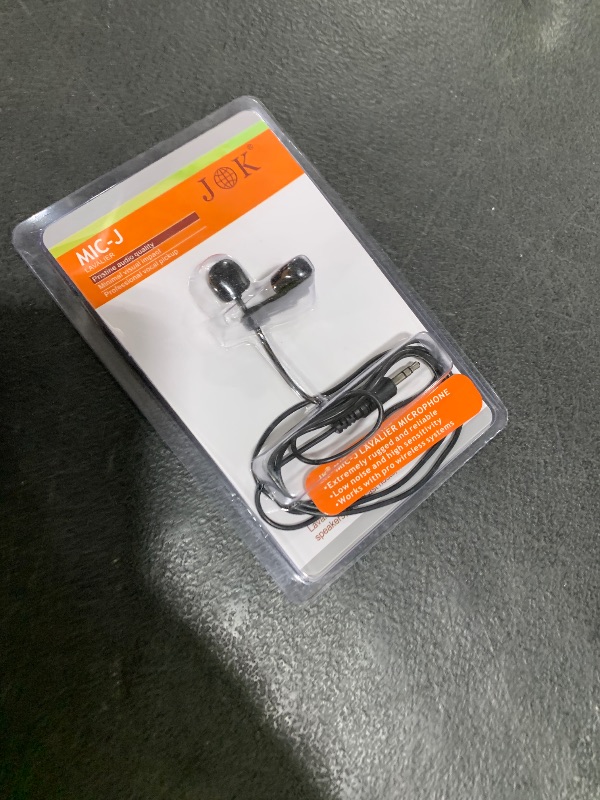 Photo 1 of J K Pro MIC-J 044 Lavalier Lapel External Microphone Designed Compatible with Zoom TASCAM Recording Devices - Standard 1/8" TRS Plug