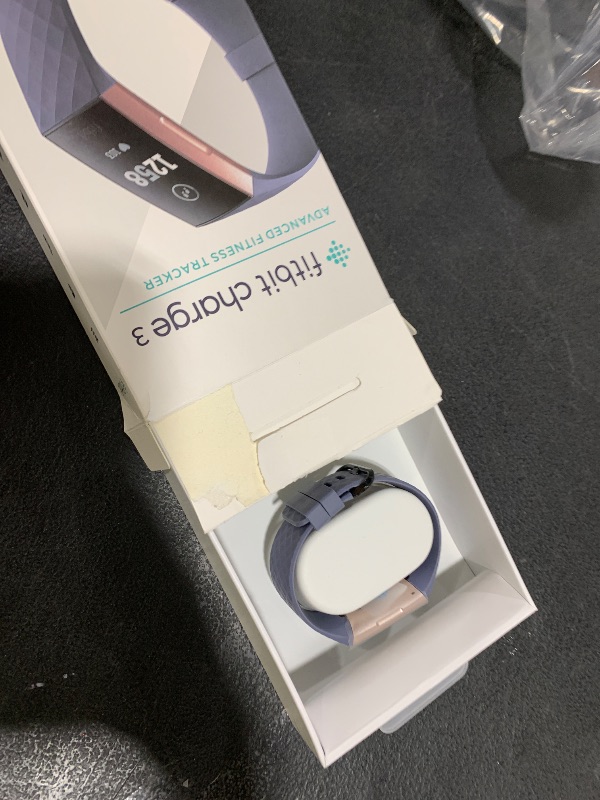 Photo 1 of Fitbit Charge 3 Fitness Activity Tracker, Rose Gold/Blue Grey, One Size (S and L Bands Included)