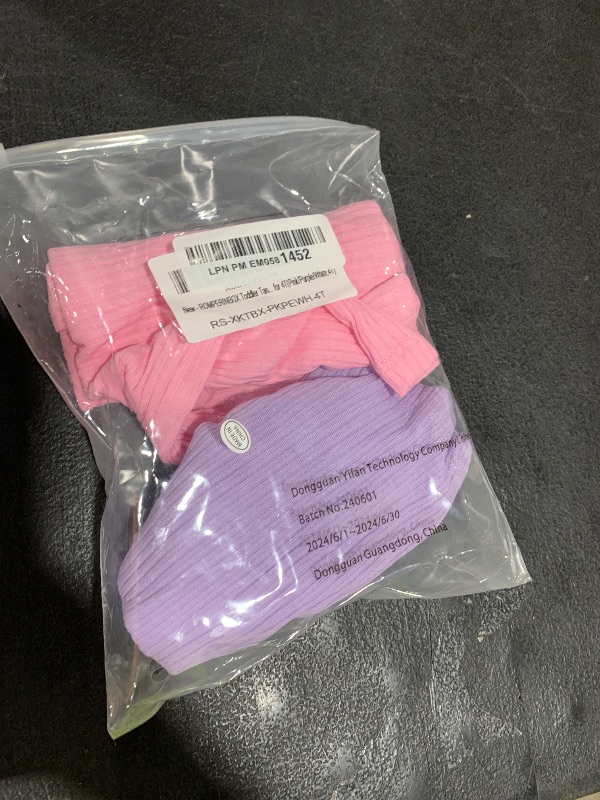 Photo 1 of ROMPERINBOX Toddler Tank Tops Girls Spaghetti Strap Ribbed Knit 3 Pack Sleeveless Casual Basic Cami Top for 4T(Pink/Purple/White,4T)