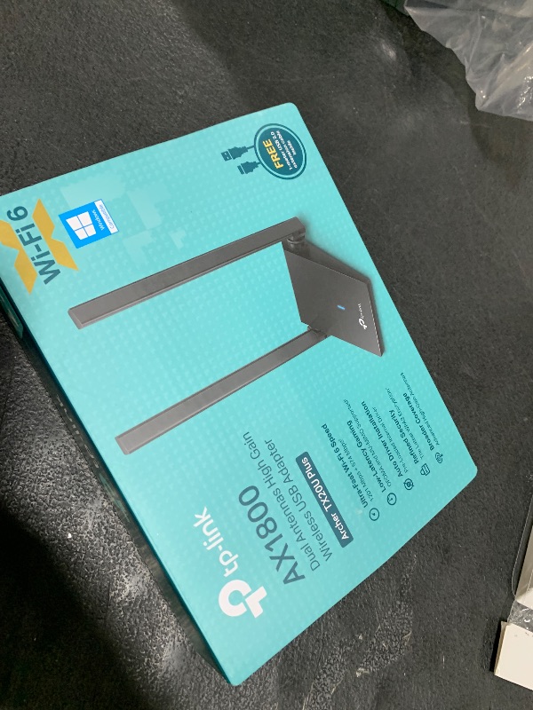 Photo 1 of TP-Link WiFi 6 USB Adapter for Desktop PC - (Archer TX20U Plus) AX1800 Wireless Network Adapter with 2.4GHz, 5GHz, High Gain Dual Band 5dBi Antenna, WPA3, Supports Windows 11/10