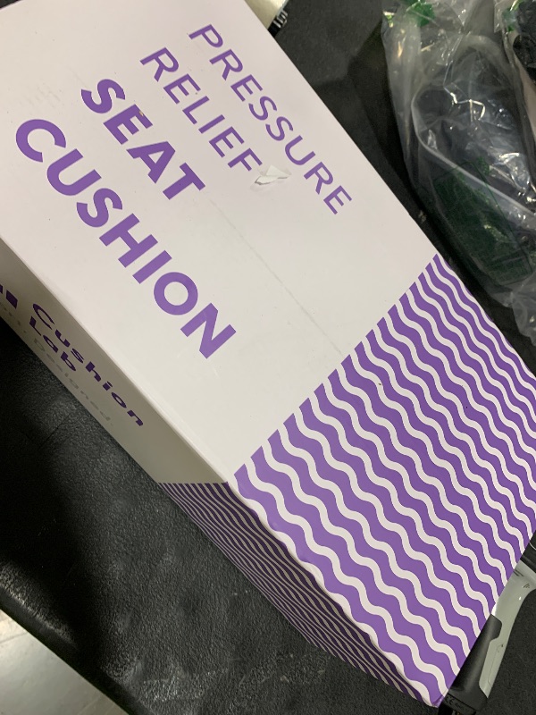 Photo 1 of C CUSHION LAB Patented Pressure Relief Seat Cushion for Long Sitting Hours on Office/Home Chair, Car, Wheelchair - Extra-Dense Memory Foam for Hip, Tailbone, Coccyx, Sciatica - Light Grey