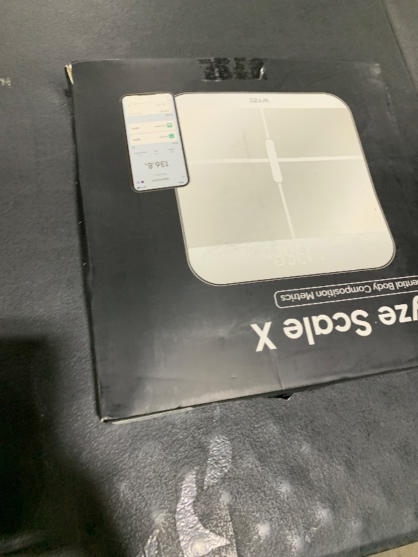 Photo 1 of Wyze Smart Scale X - FSA/HSA Eligible - Digital Bathroom Scale for Body Weight, BMI, Body Fat, Muscle Mass, Heart Rate Monitor | ITO Glass & LED Backlight | Batteries Included, 400 lbs (White)