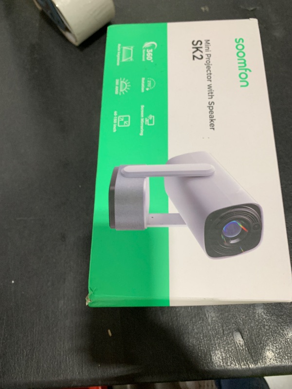 Photo 1 of Mini Projector with WiFi and Bluetooth - SOOMFON 4K Support Video Projector with 6W Speaker, Portable Small Movie Projector 270° Rotatable Video Proyector for Bedroom/Wall/Home/iOS/Android/TV Stick