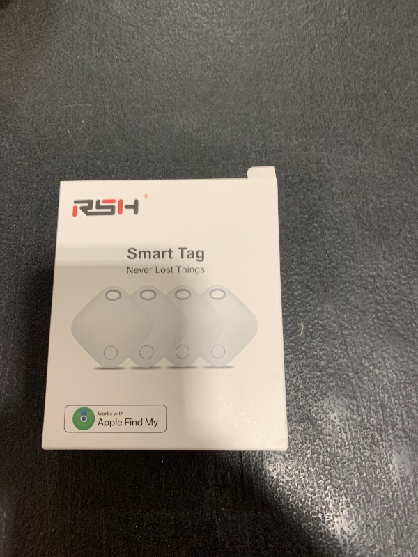 Photo 1 of Air Tags 4 Pack (iOS Only, Not for Android) Bluetooth Luggage Tracker Tags Works with Apple Find My, Key Finder and Item Locator for Luggage, Backpack, Suitcases, Replaceable Battery