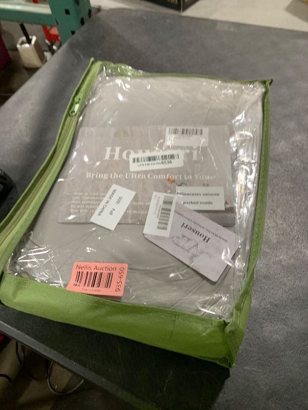 Photo 1 of Houseri Light Gray Bedding Comforter Set - Full Size, Ultra Comfy, Silver Grey, Pale Gray, for Teen Boys & Girls