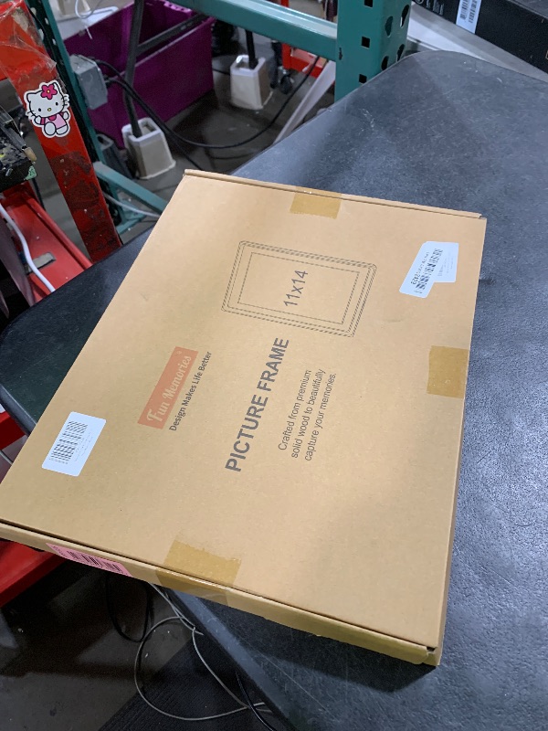 Photo 1 of 11x14 Picture Frame, USA-Sourced Walnut Wood Photo Frame with HD Tempered Glass, Handcrafted Rounded Corner 11 x 14 Wooden Frame Matted to 8x10 Photos, 11x14 frame, Horizontal or Vertical Wall Display