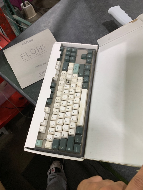 Photo 1 of Flow Lite 84 Keys Low Profile Mechanical Keyboard, 75% Swappable Rechargeable Wireless Keyboard with 2.4G Receiver, Bluetooth and Wired Connection for Windows, Mac/Specter Linear Switches (Marble)