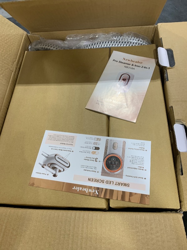 Photo 1 of Newbealer 2In1 Pro Steam Station Iron, 1550W Turbocharged Steam for Clothes, 3-Level Steam & Dry Ironing, 30s Heat Up, 1.2L Detachable Tank, Auto-Off, Self Cleaning, Innovative Storage for Household
