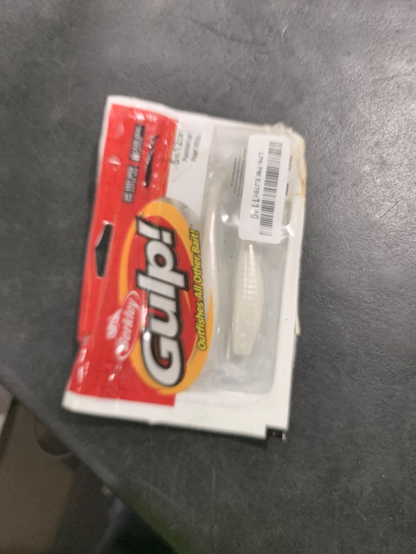 Photo 1 of Berkley Gulp! Paddleshad Fishing Soft Bait, Pearl White, 5"