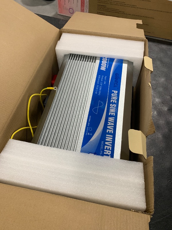 Photo 1 of GIANDEL 24 Volt 2000 Watt Pure Sine Wave Power Inverter 24V DC to 120V AC with Dual AC Outlets with 15FT Wired Remote Control and LED Display for 24V Solar Setup,Truck Outdoor Emergency