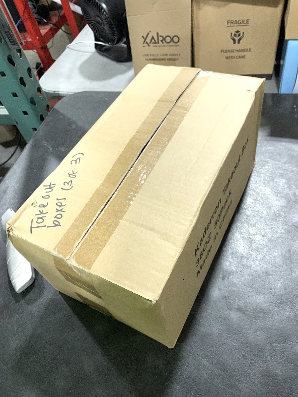 Photo 1 of Kaderron 38Oz 50Pcs Disposable Take Out Food Containers Brown Food Boxes To Go Kraft Paper Takeout Box Microwaveble (38OZ-50PACK)
