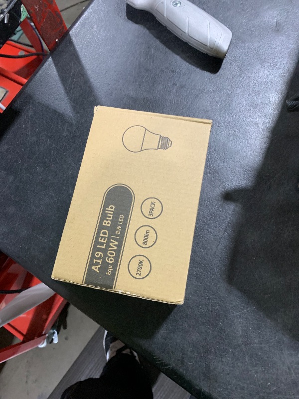 Photo 1 of DEGNJU A19 LED Light Bulbs, 60 Watt Equivalent LED Bulbs, Soft White 2700K, 800 Lumens, E26 Standard Base, Non-Dimmable, 8.5W Warm White LED Bulbs for Bedroom Living Room, 3 Pack